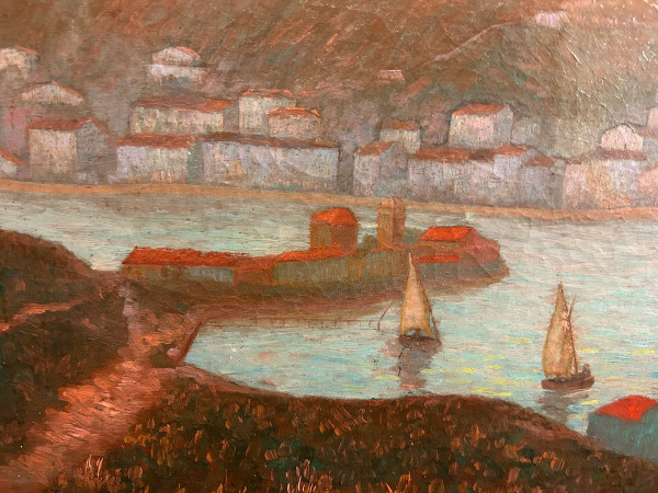 Ed . Poulain - Vue D’un Port Daté 1920 - Huile Sur Toile