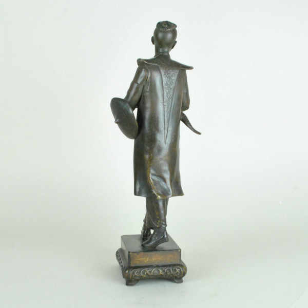 Coccodrillo cinese in bronzo, modello raro di H Galy, XIX secolo