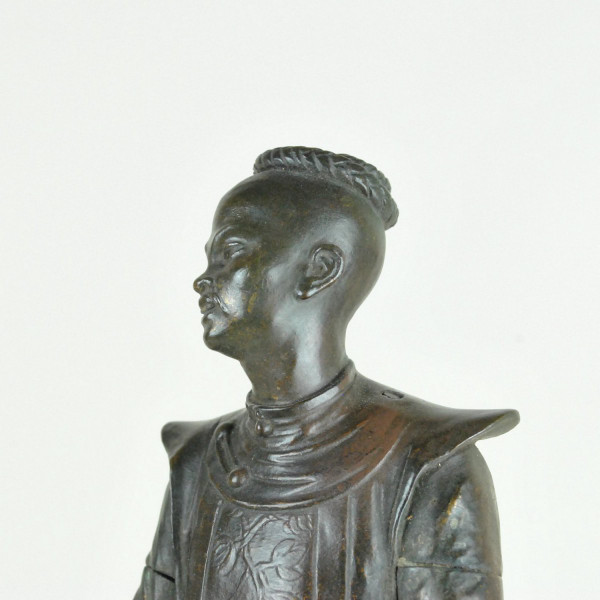 Coccodrillo cinese in bronzo, modello raro di H Galy, XIX secolo