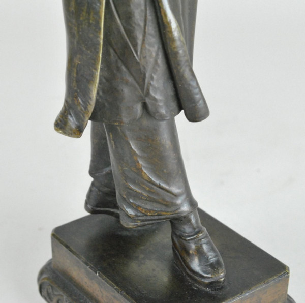 Coccodrillo cinese in bronzo, modello raro di H Galy, XIX secolo