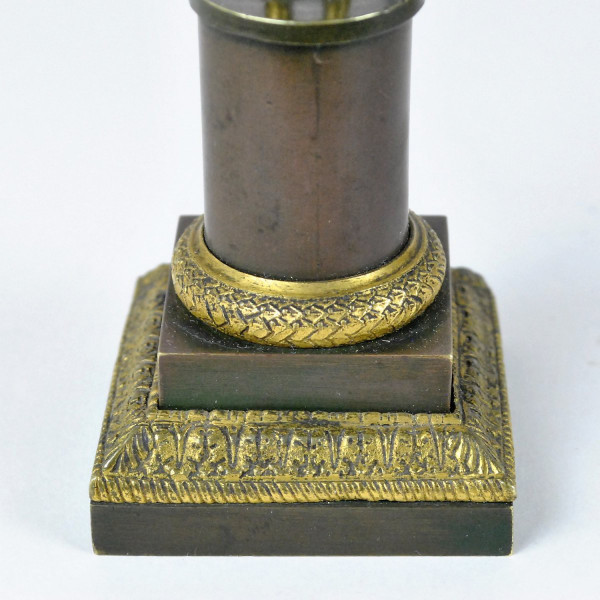 Turc à La Lance, Bronze Double Patine, 19eme Siècle