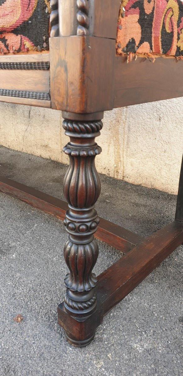 *Offre spéciale*Billardbank aus Palisander, Van Rycke, 19. Jahrhundert