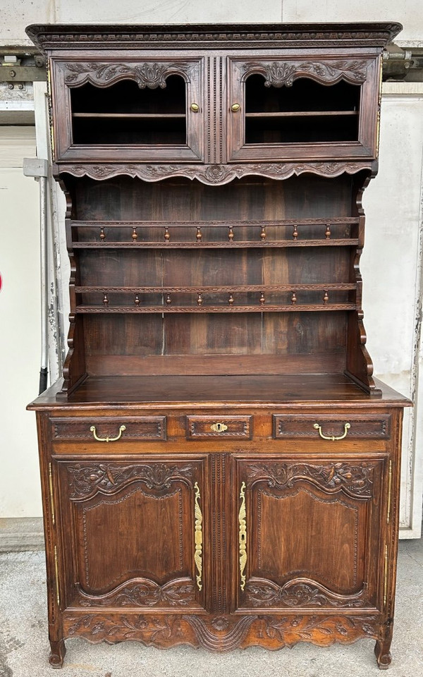 Buffet Vaisselier Normand En Frêne De Style Louis XV époque XIXéme Siècle