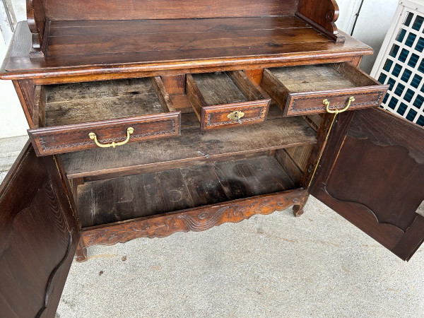 Buffet Vaisselier Normand En Frêne De Style Louis XV époque XIXéme Siècle