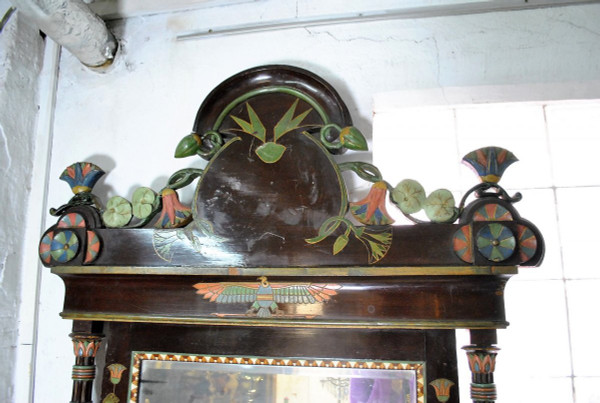 *Offre spéciale**Console + Miroir Egyptomanie,  Madrasa Craft School, Début XXème