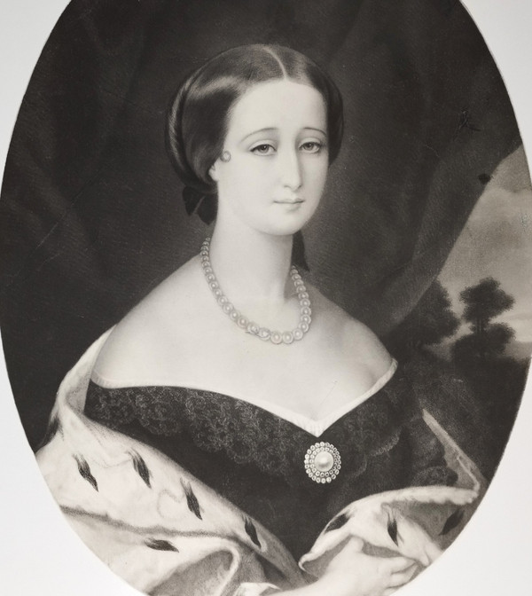 L'imperatrice Eugenia moglie di Napoleone III 19a incisione