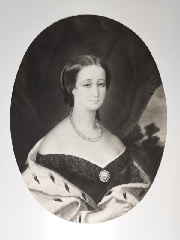 L'imperatrice Eugenia moglie di Napoleone III 19a incisione