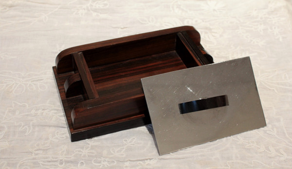 Art Deco rosewood and metal box circa 1930