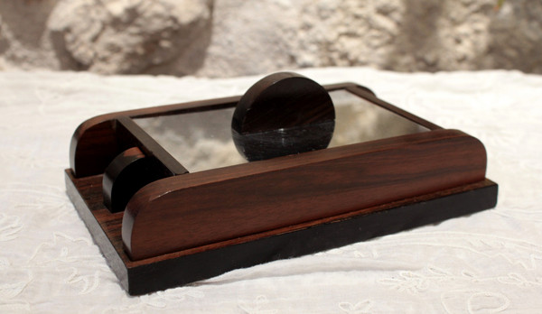 Art Deco rosewood and metal box circa 1930