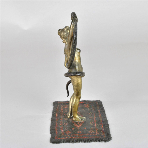 Vienna Bronzo, Nudo Orientale Con Serpente, XIX Secolo