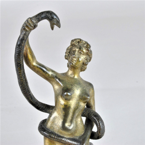 Vienna Bronzo, Nudo Orientale Con Serpente, XIX Secolo