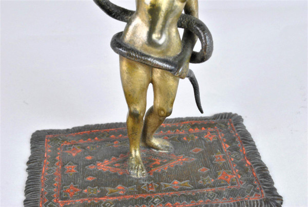 Vienna Bronzo, Nudo Orientale Con Serpente, XIX Secolo