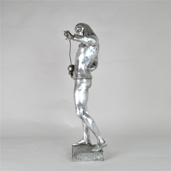 E Laporte, 1ères Armes, Bronze Argenté Signé, XIXème Siècle