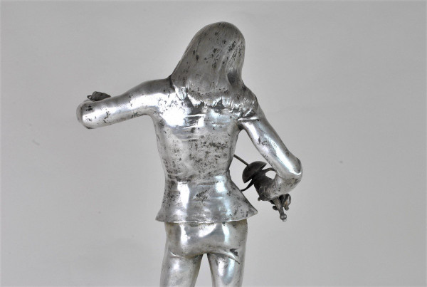 E Laporte, 1ères Armes, Bronze Argenté Signé, XIXème Siècle