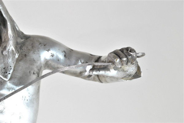 E Laporte, 1ères Armes, Bronze Argenté Signé, XIXème Siècle