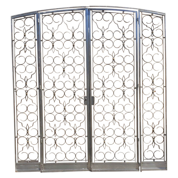 Charles Piguet, Wrought Iron Double Interior Door, Early 20th Century