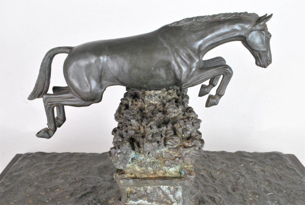 Piga, Steeplechase, Signed Bronze, 20th Century