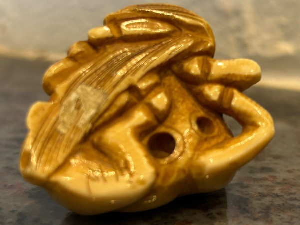 Netsuke - Cavalli Okimono in avorio Inizio XIX secolo