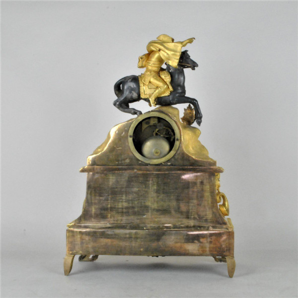 Napoleon crossing the Alps, gilded bronze pendulum, 19th century