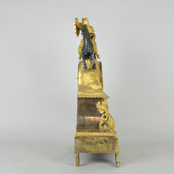 Napoleon crossing the Alps, gilded bronze pendulum, 19th century
