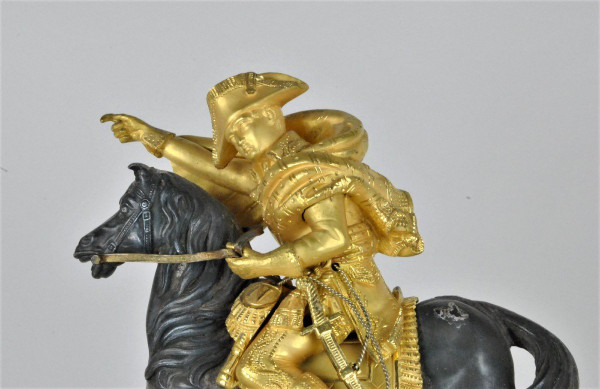 Napoleon crossing the Alps, gilded bronze pendulum, 19th century