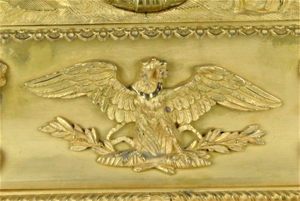 Napoleon crossing the Alps, gilded bronze pendulum, 19th century