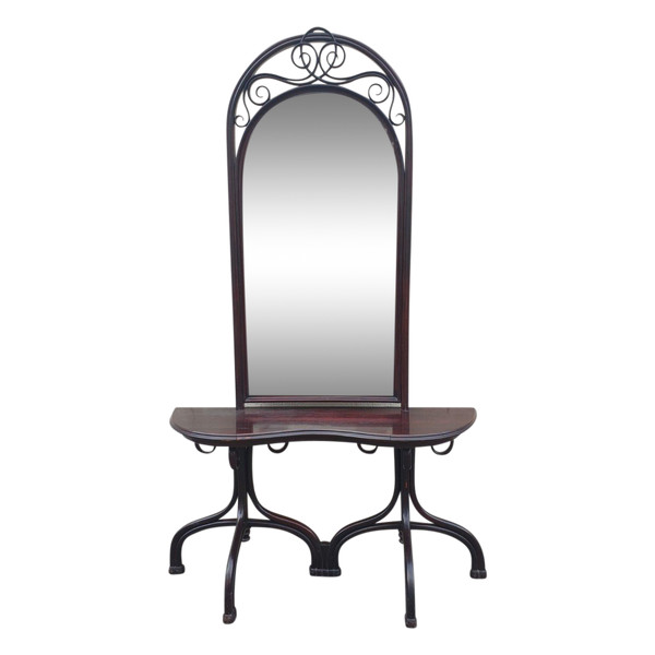 Att. in Thonet, Console With Large Mirror, Late 19th Early 20th Century