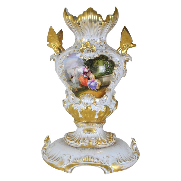 Grande vaso da sposa in porcellana, metà del XIX secolo