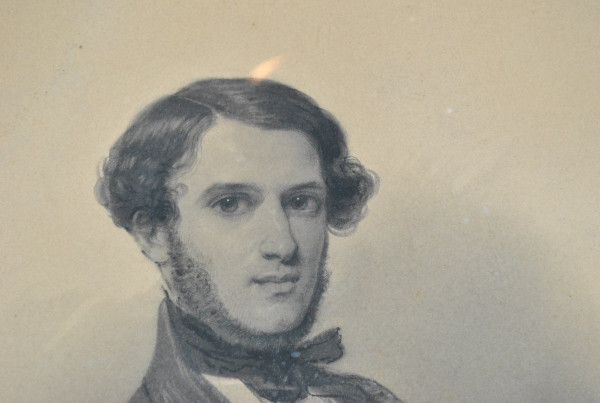 A Fleisner, Pair Of Drawings, Couple Of Young People, Circa 1842