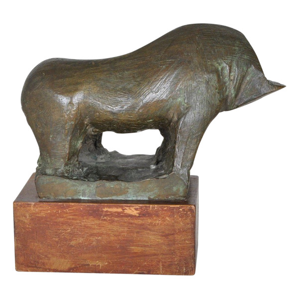 Animale senza testa, scultura in bronzo, anni '50/'60