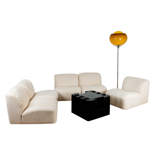 5 fauteuils modulable série "Deca" par Tito Agnoli pour Arflex, 1960