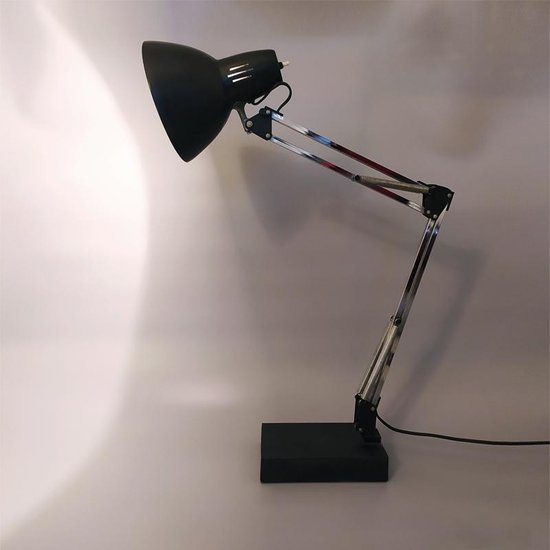 Stupenda lampada da tavolo nera da architetto degli anni '70 di Arteluce