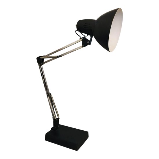 Superb black architect table lamp from the 1970s by Arteluce