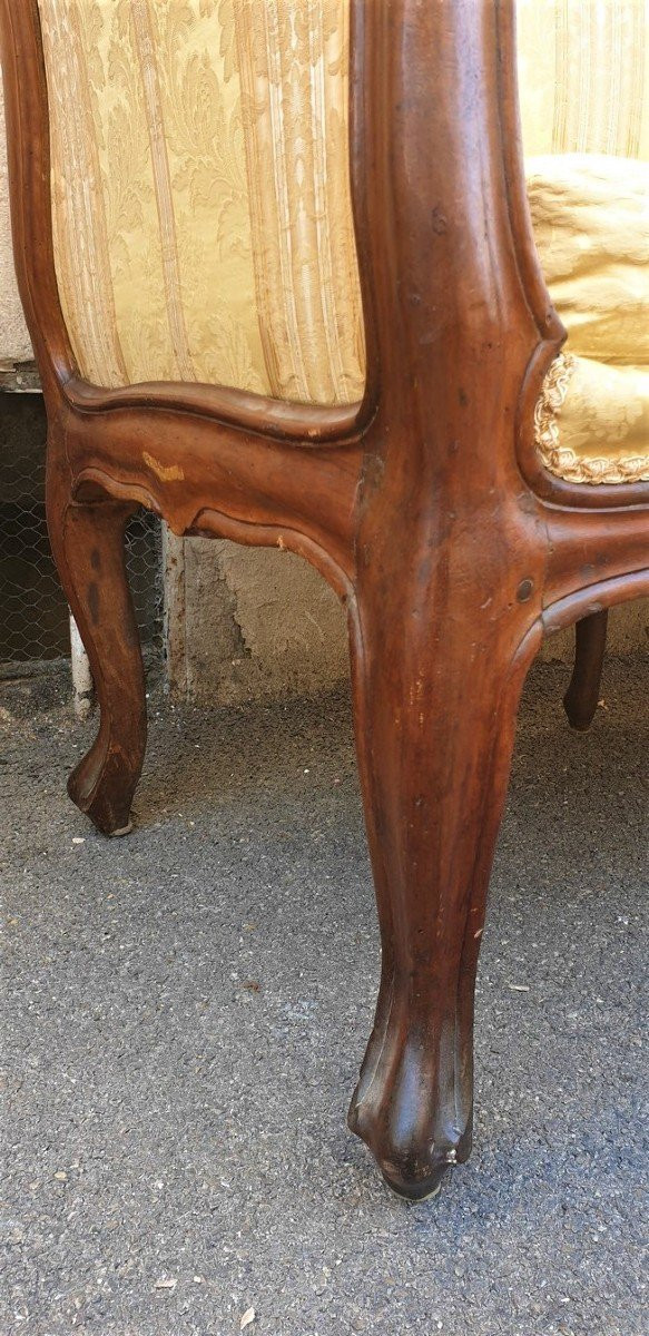 *Offre spéciale *Large Louis XV Period Walnut Bench, 18th Century