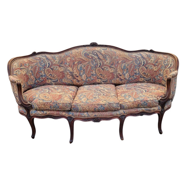 Basket Sofa In Walnut, 18th Century Period