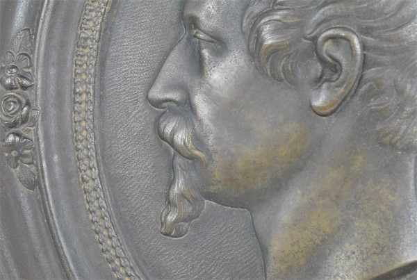 Napoleone III e Eugenia, Coppia di medaglioni in bronzo, XIX secolo