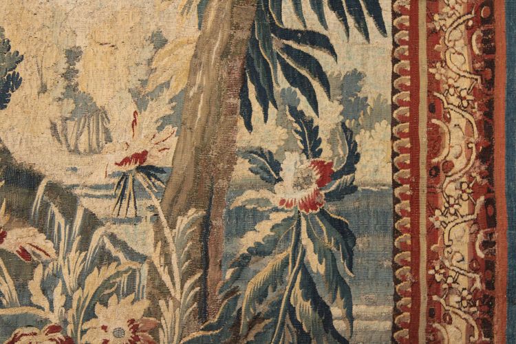 Arazzo di Aubusson, verde del XVIII secolo.