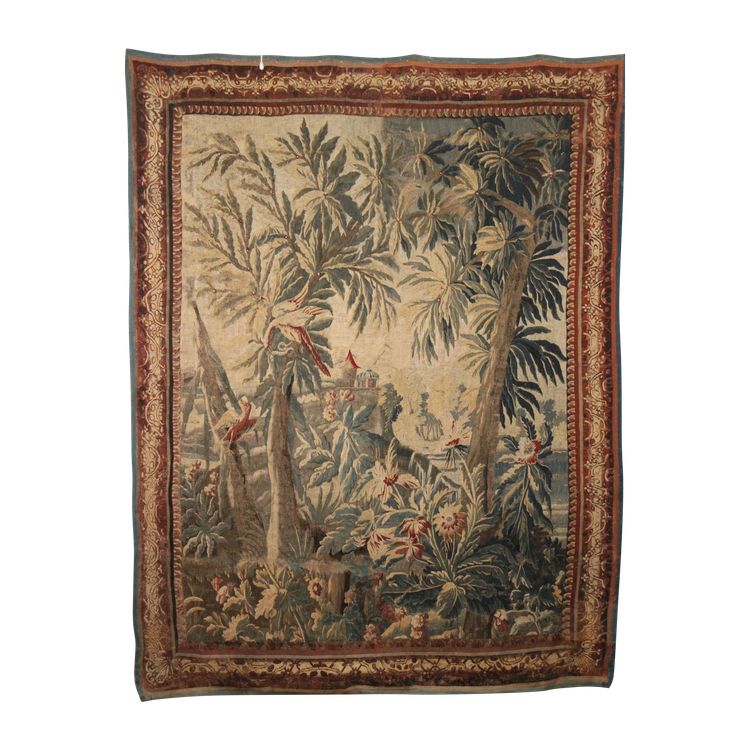 Arazzo di Aubusson, verde del XVIII secolo.