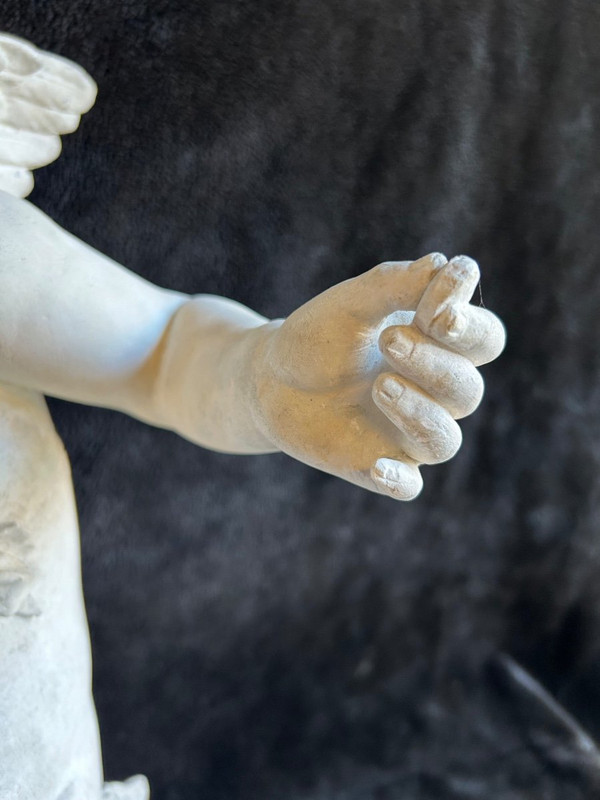 Adolphe Itasse (1830-1893) Grande Scultura in Gesso - Amore H70 Cm