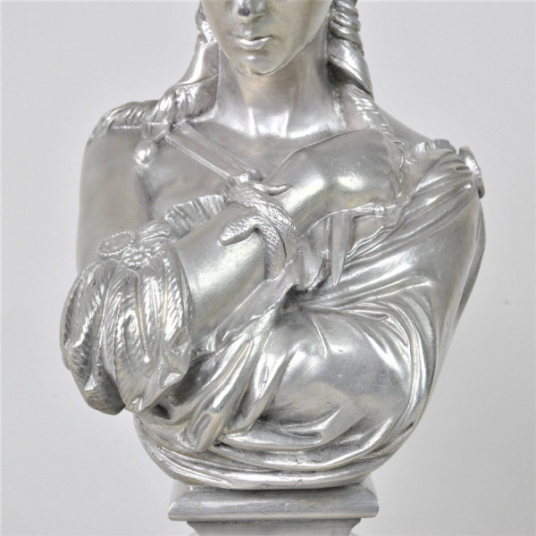 Clesinger / Collas, Paire De Bustes En Bronze Argenté, XIXème Siècle