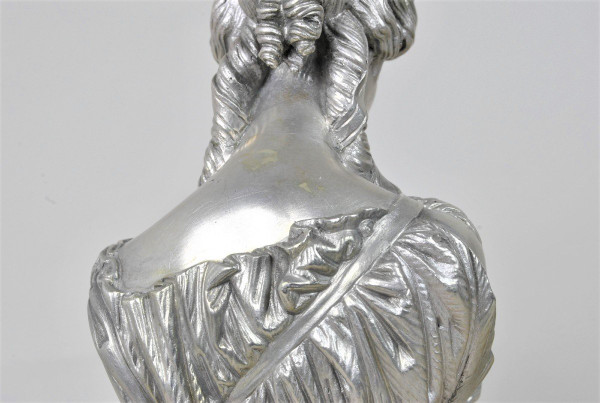 Clesinger / Collas, Paire De Bustes En Bronze Argenté, XIXème Siècle