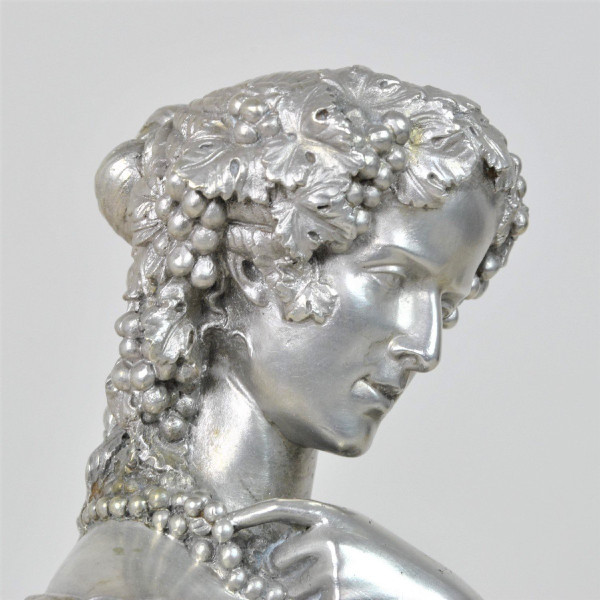 Clesinger / Collas, Paire De Bustes En Bronze Argenté, XIXème Siècle