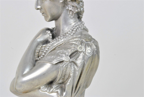 Clesinger / Collas, Paire De Bustes En Bronze Argenté, XIXème Siècle