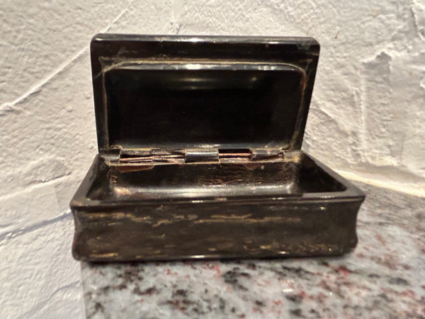 Freemasonry, freemason - Masonic Snuffbox In Horn 19th.