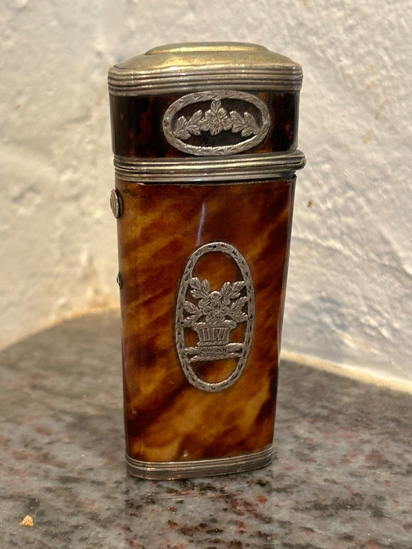 Tortoiseshell And Silver Travel Or Sewing Kit 18th Century