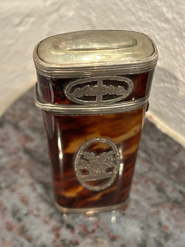 Tortoiseshell And Silver Travel Or Sewing Kit 18th Century