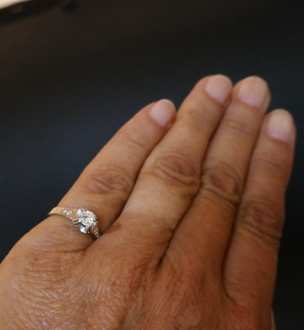 Bague Solitaire Diamant, Art Déco.