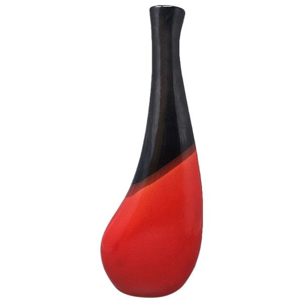 1970 Magnifique grand vase rouge par Marei Ceramic. Fabriqué en Allemagne