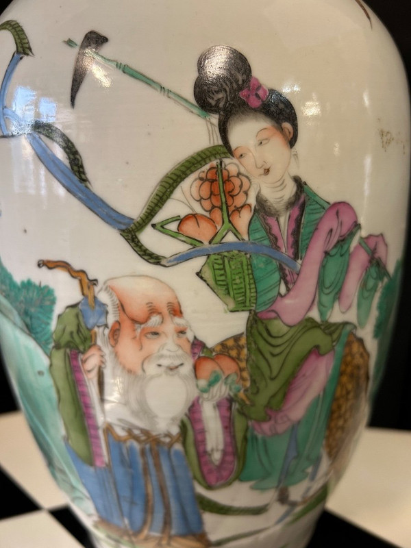 Grande vaso cinese in porcellana della fine del XIX secolo - Cinese