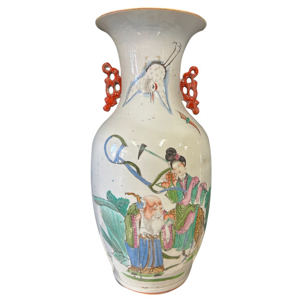 Grande vaso cinese in porcellana della fine del XIX secolo - Cinese